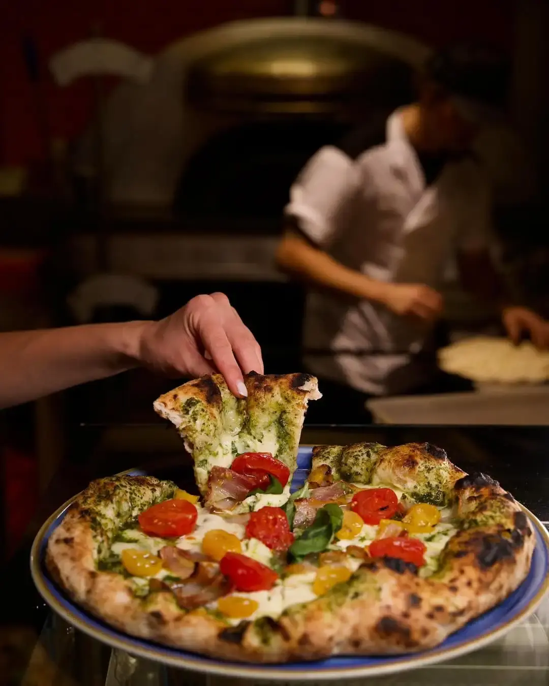 Neapolitanische Pizza im Al Castello